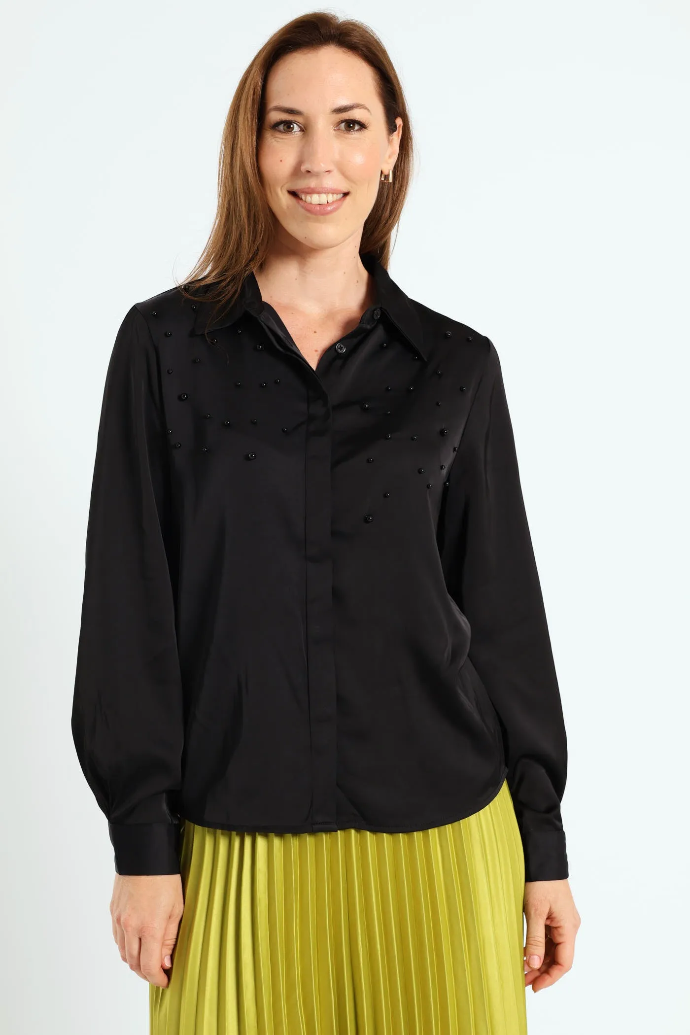 Long Sleeve Pearl Jewel Shirt - Black sold by Edgars product image thumbnail 2