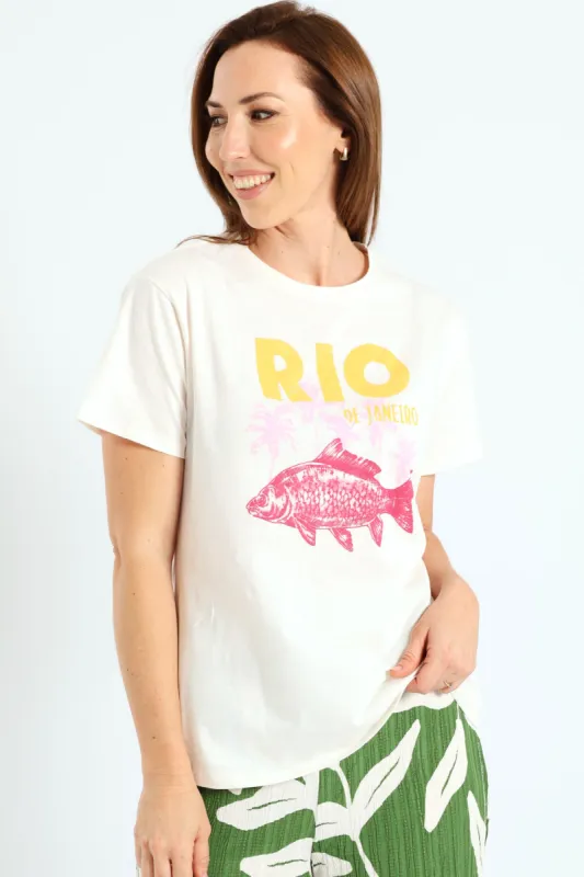 Big Fish Rio Tee - Ivory sold by Edgars