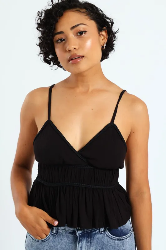 Braided Swing Top - Black sold by Edgars
