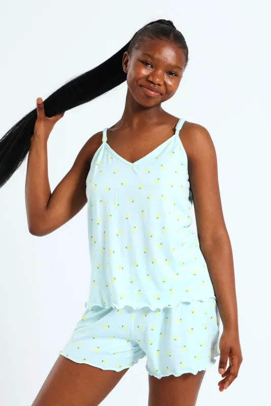 Cami & Short Soft Touch Set - Aqua sold by Edgars