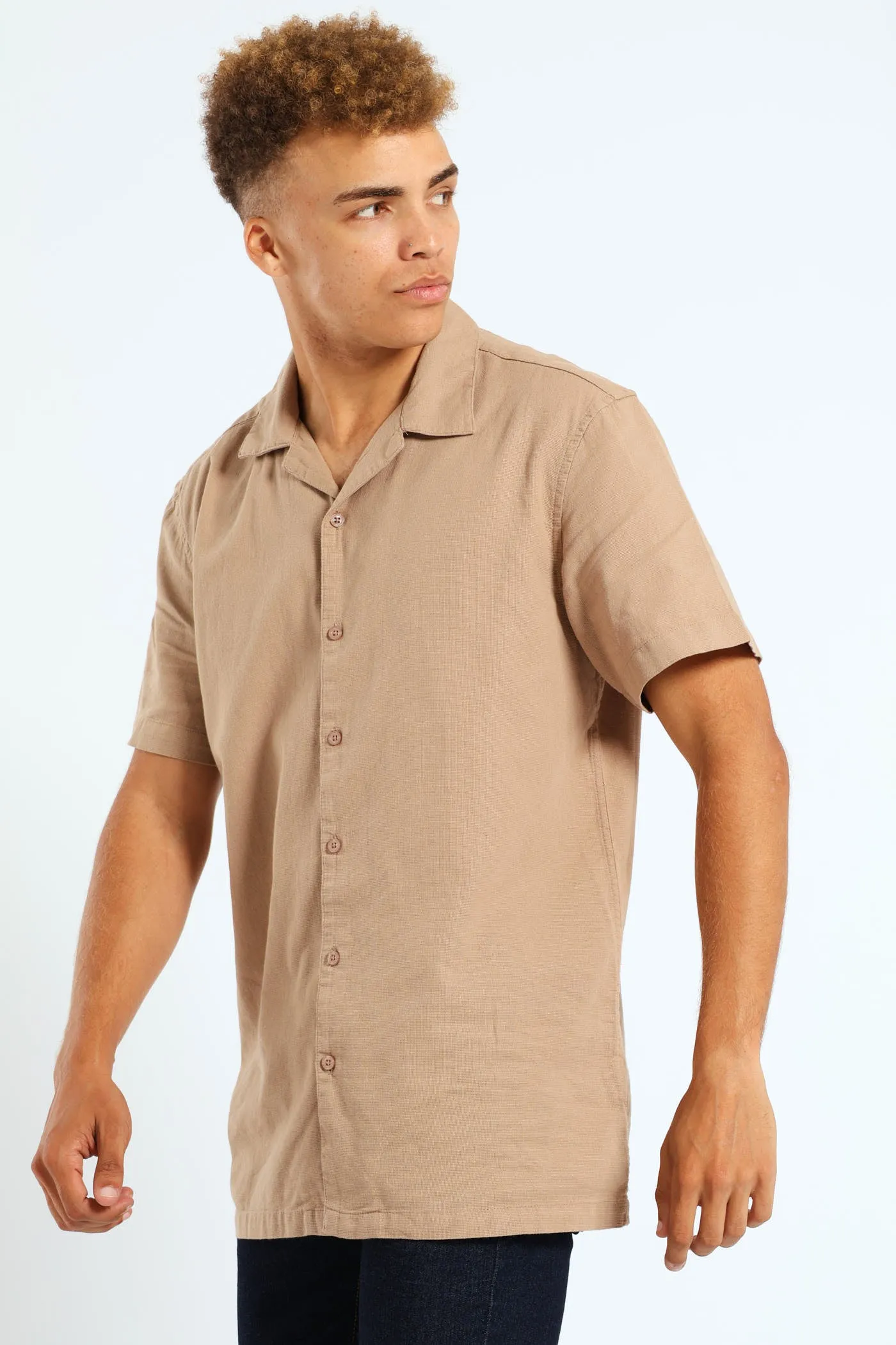 Basketweave Surf Interest Shirt - Mocha sold by Edgars product image thumbnail 3
