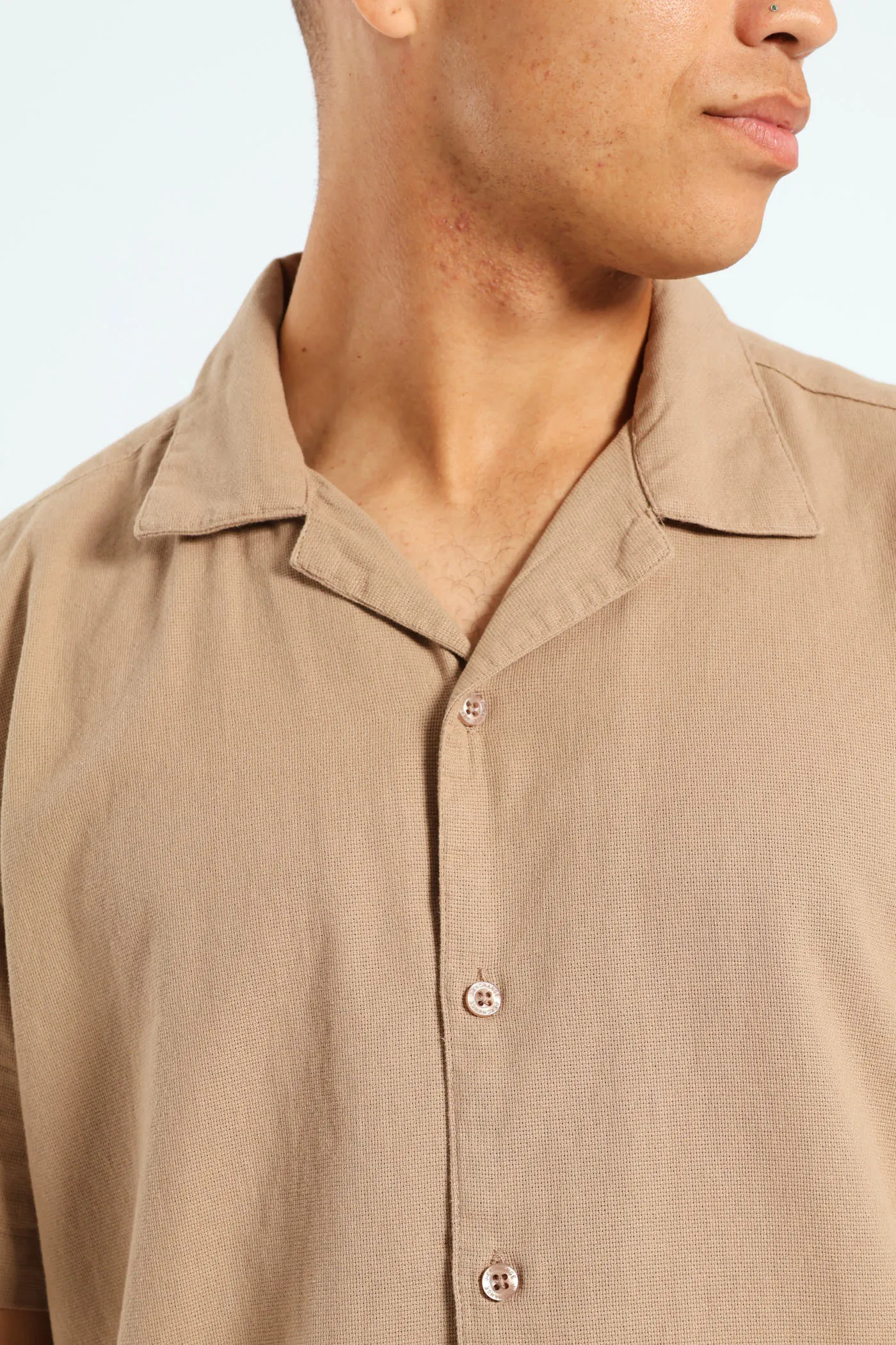 Basketweave Surf Interest Shirt - Mocha sold by Edgars product image thumbnail 2