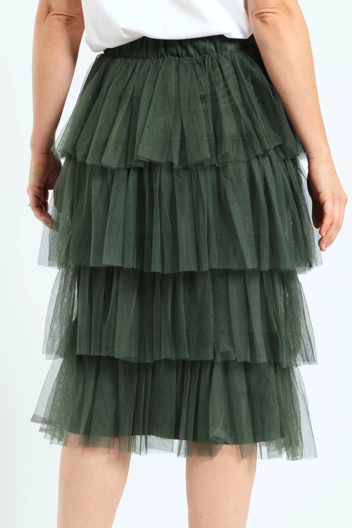 Rara Tiered Midi Skirt - Olive sold by Edgars product image thumbnail 4