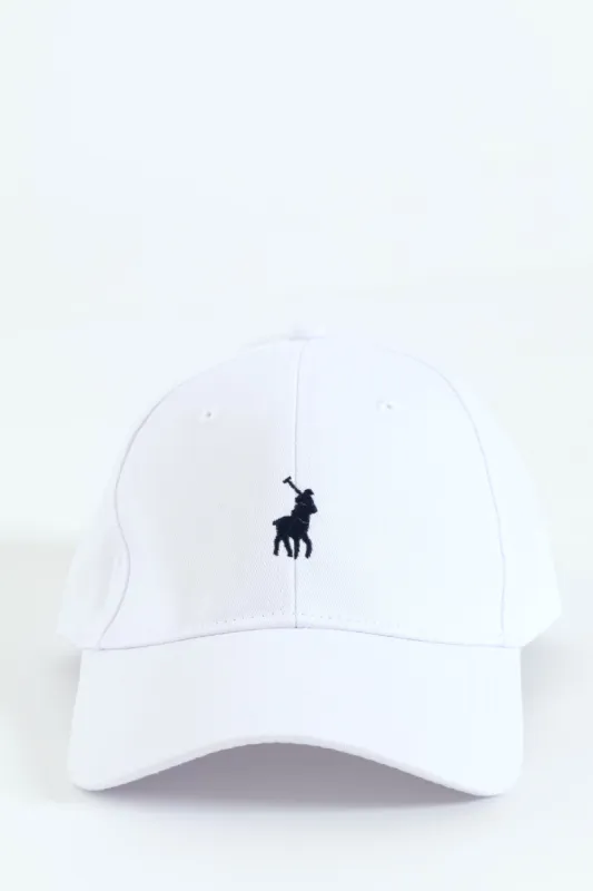 Classic 6 Panel Peak Cap - White sold by Edgars