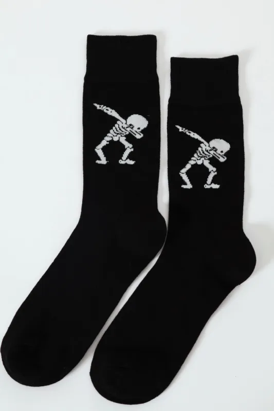 Skeleton Happy Socks - Black sold by Edgars 