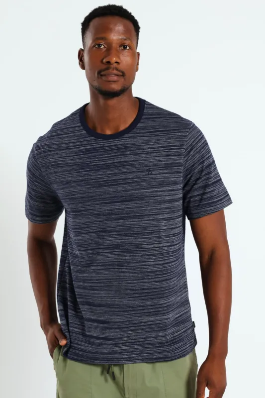 Self Stripe Surf Interest Tee - Navy sold by Edgars 