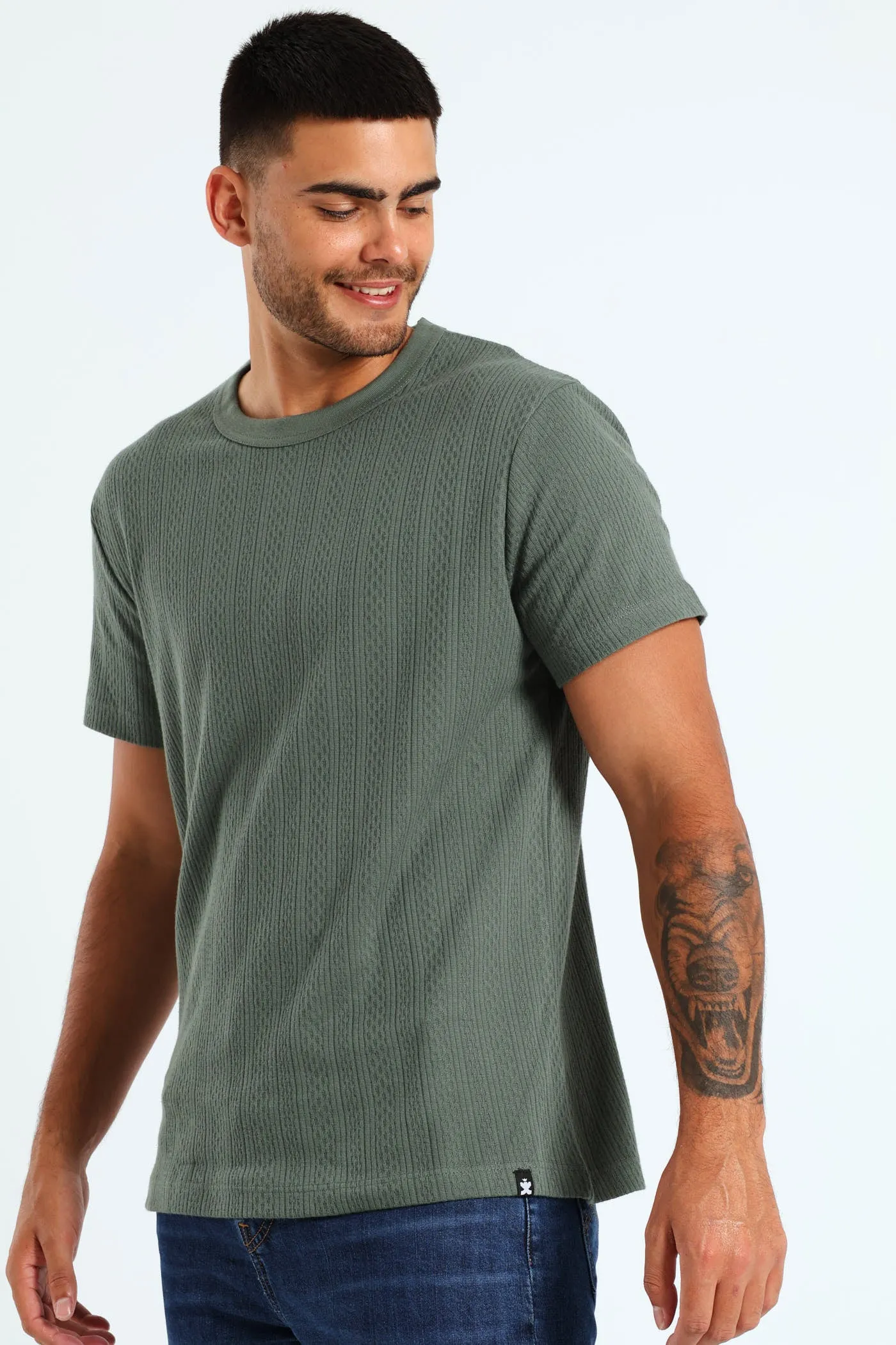Honeycomb Pointelle Tee - Fatigue sold by Edgars product image thumbnail 2