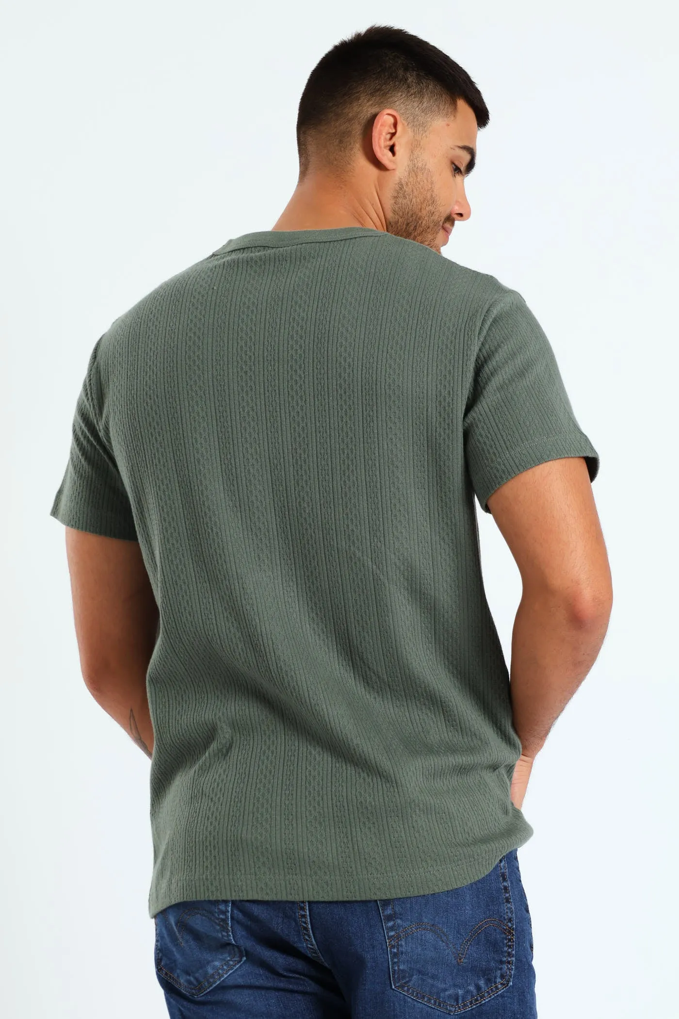 Honeycomb Pointelle Tee - Fatigue sold by Edgars product image thumbnail 3