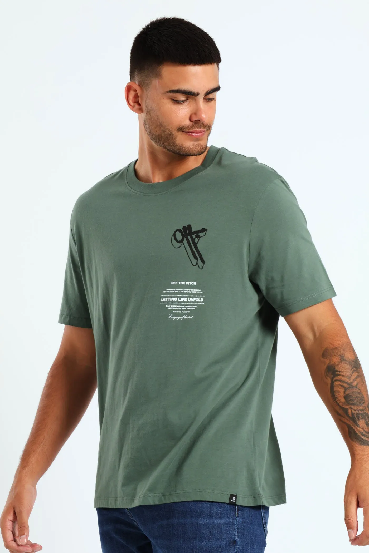 Off The Pitch Back & Front Tee - Light Fatigue sold by Edgars product image thumbnail 3