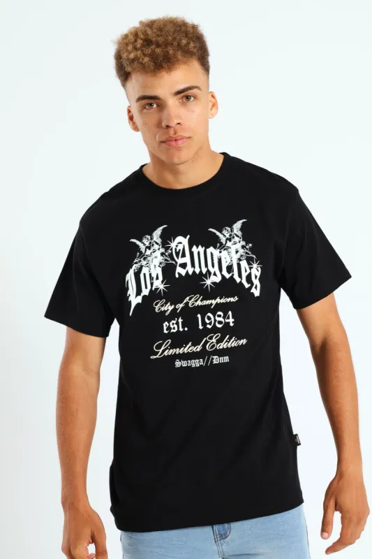 Basic Print Tee - Black sold by Edgars