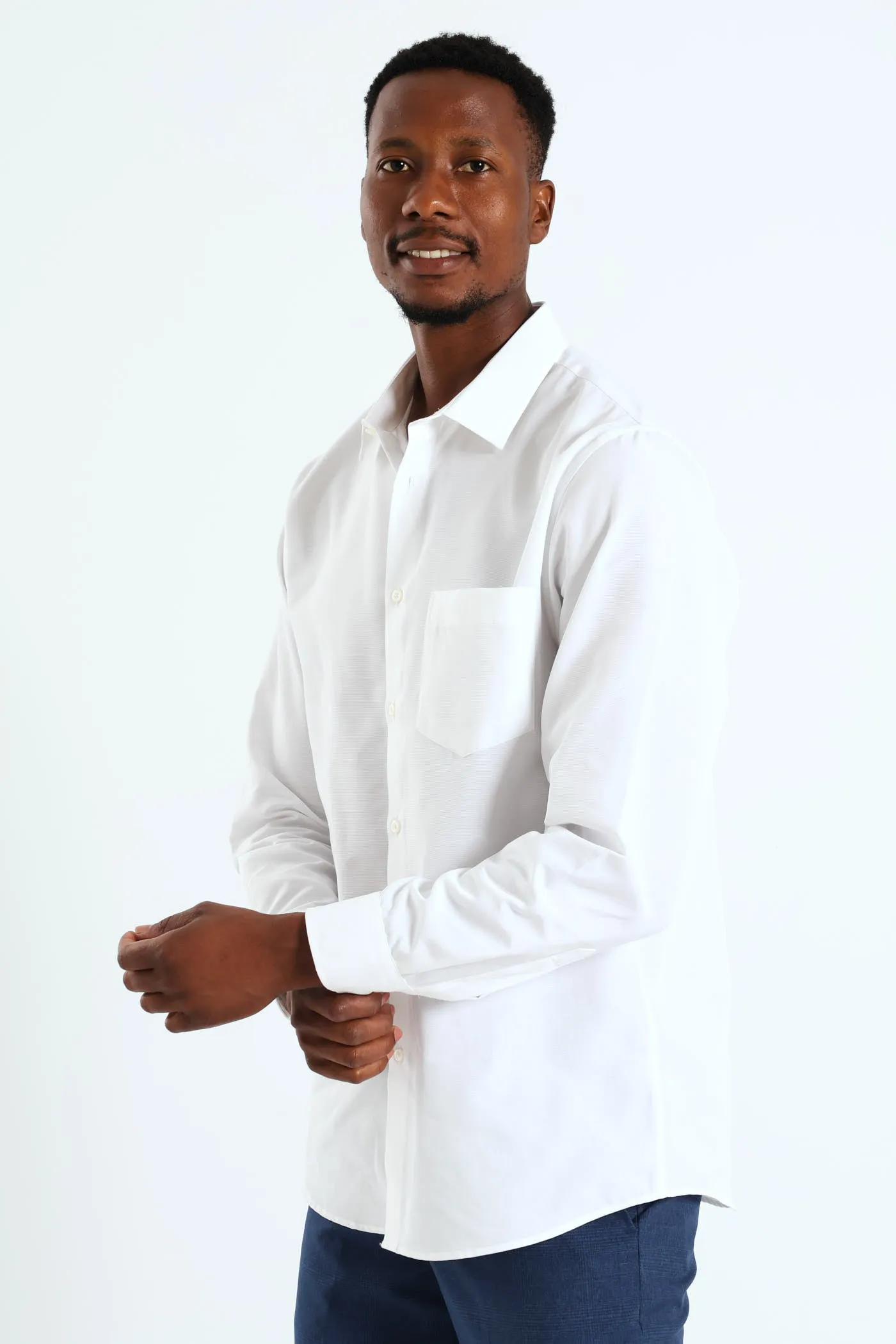 Cotton Textured Shirt - White sold by Edgars product image thumbnail 3