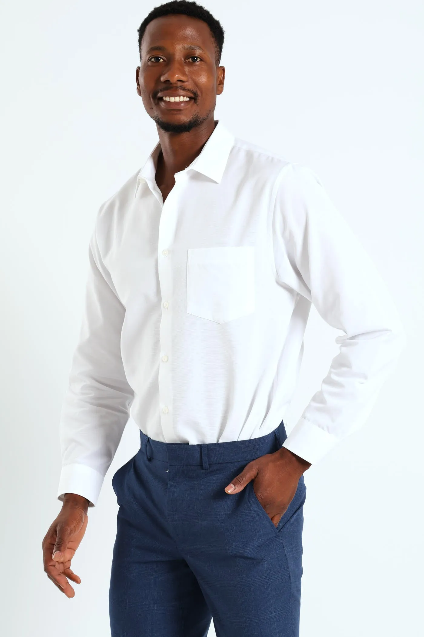 Cotton Textured Shirt - White sold by Edgars product image thumbnail 4