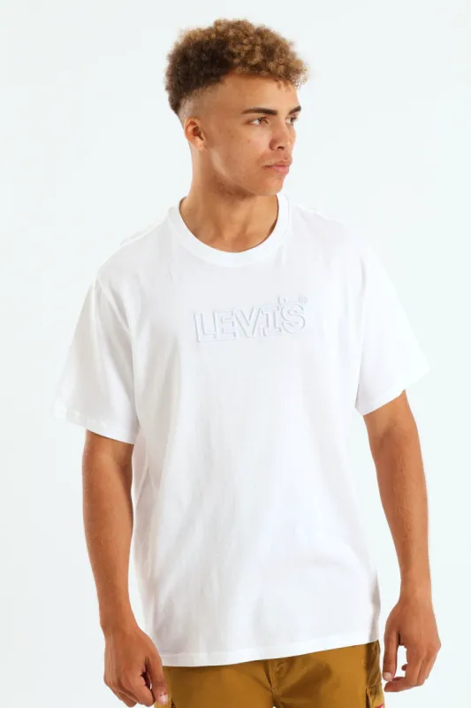 Corded Headline Relaxed Fit Tee - White sold by Edgars