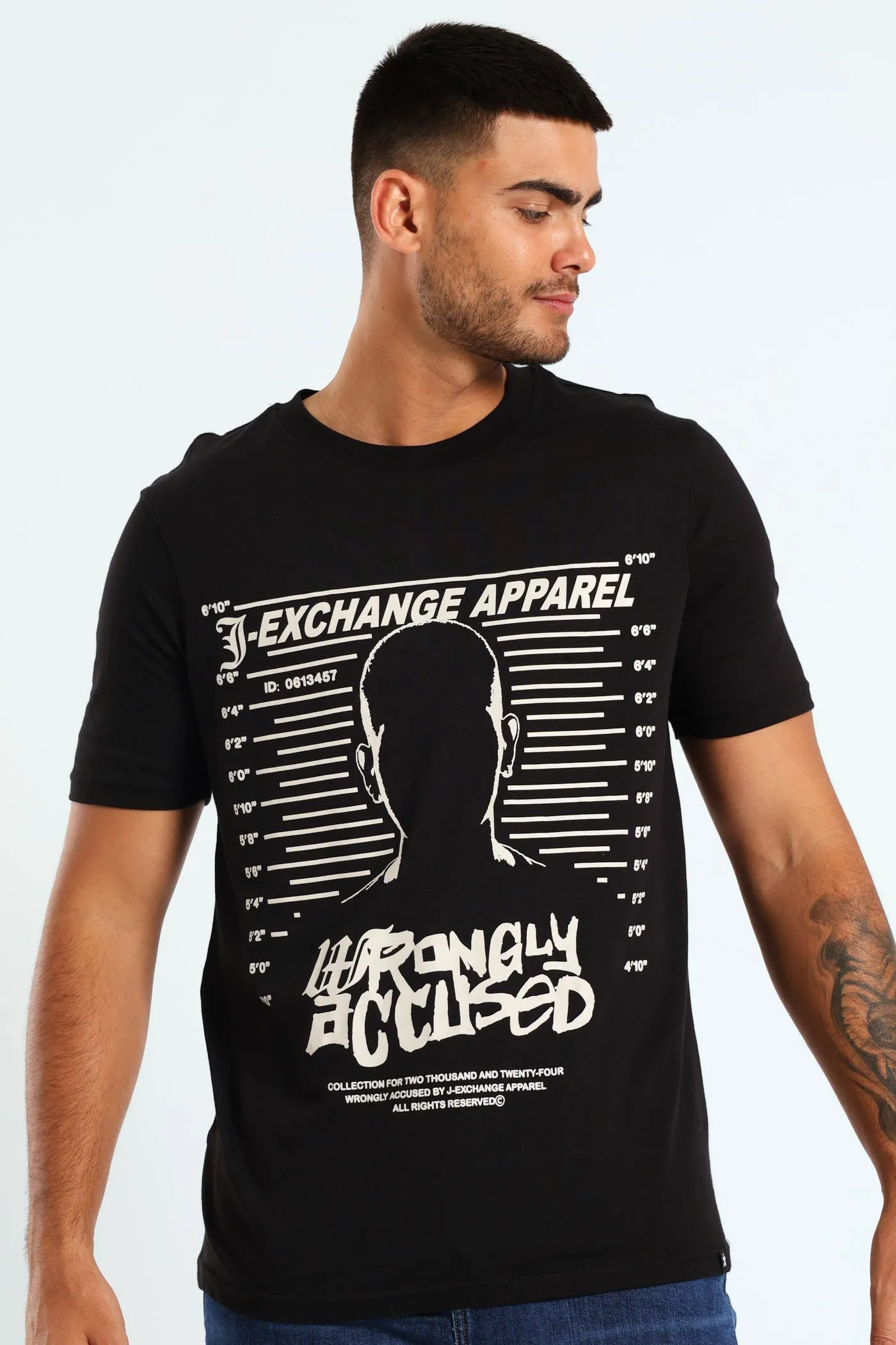 Wrongly Accused Print Tee - Black sold by Edgars