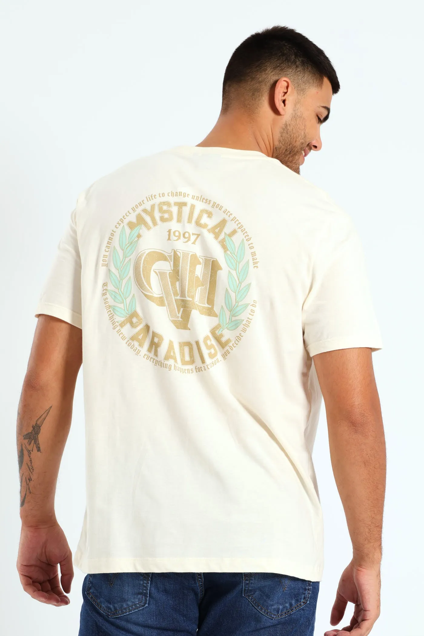 Mystic Paradise Front & Back Print Tee - Off White sold by Edgars product image thumbnail 2