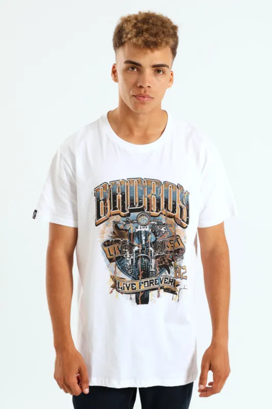 Live Fast Tee - White sold by Edgars 