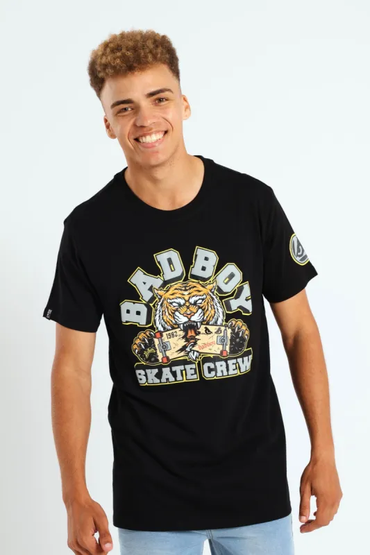 Tiger Skateboard Tee - Black sold by Edgars