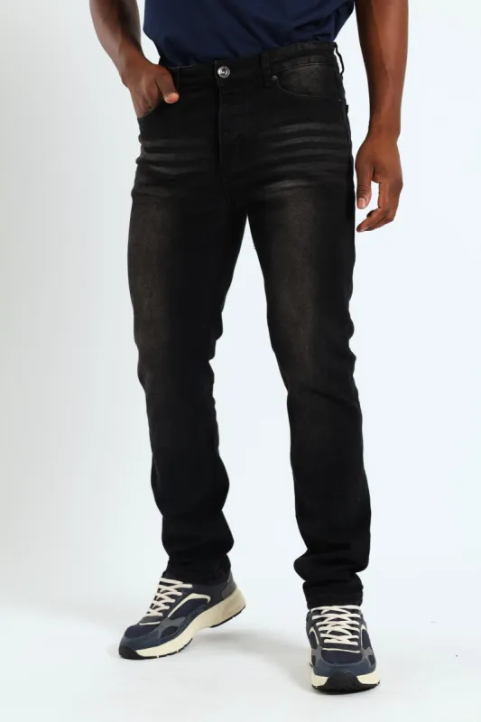 Slim Fit Denim - Black sold by Edgars