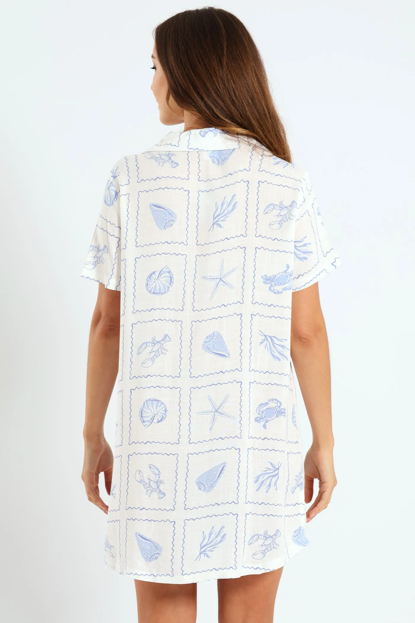 Button Through Woven Linen Blend Sleepshirt - White sold by Edgars product image thumbnail 4