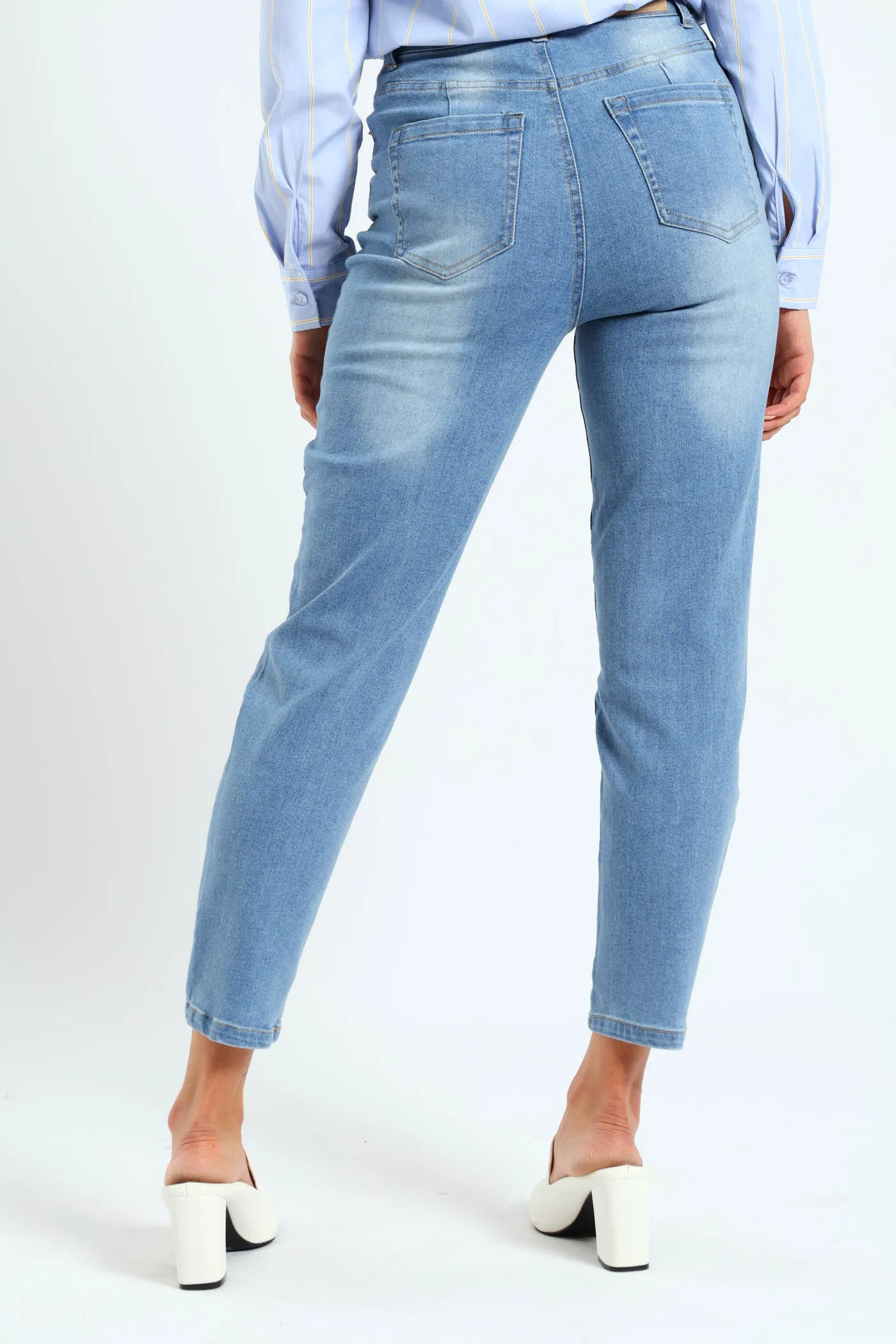 Rip & Repair Patch Mom Jean - Salty Mid Wash sold by Edgars product image thumbnail 4