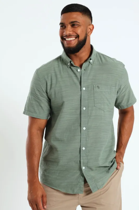 Plain Slub Shirt - Light Green sold by Edgars 
