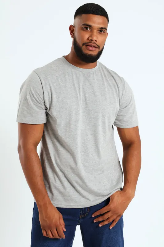 Basic Crew Neck Tee - Grey Melange sold by Edgars