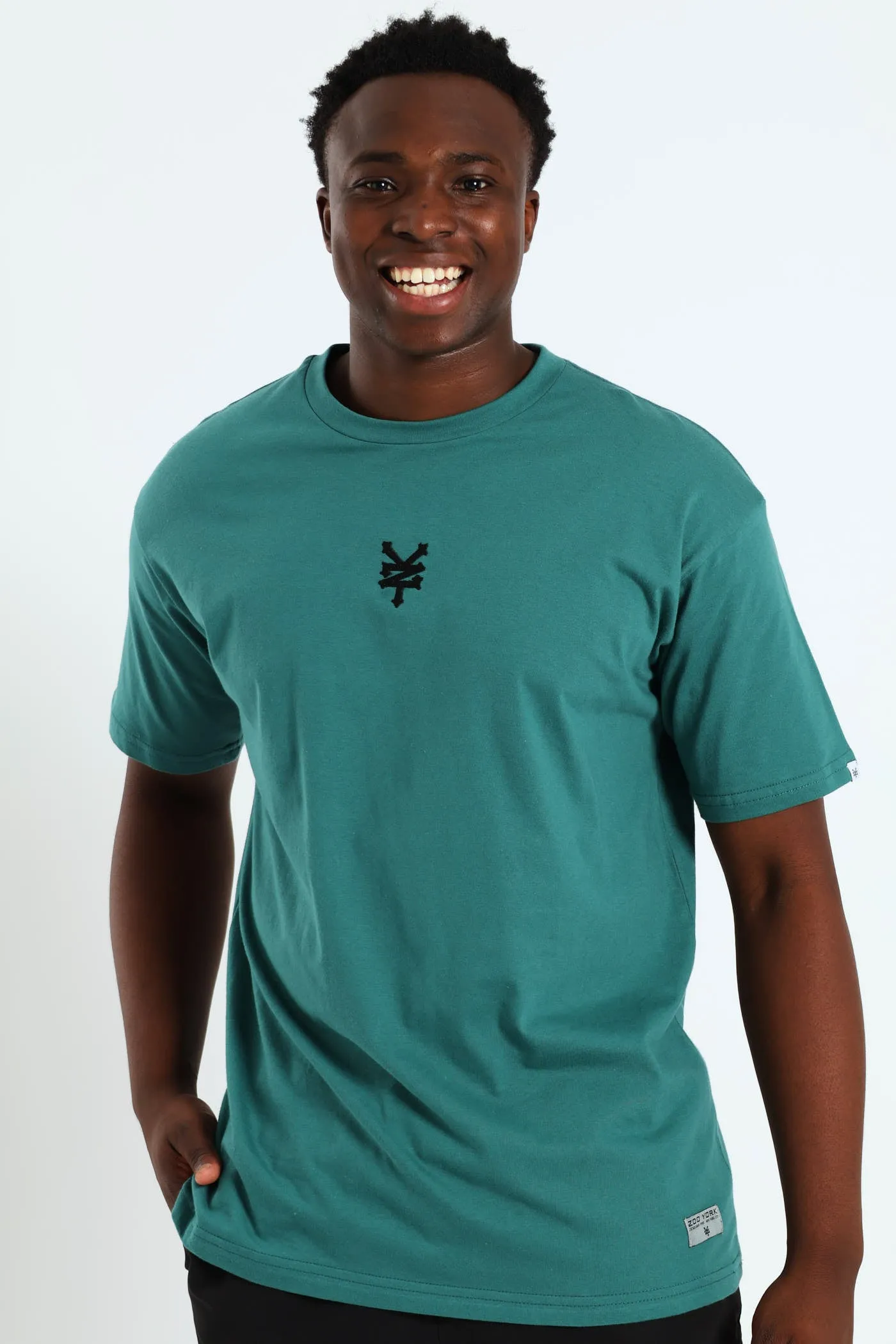 Embroidered Logo Tee - Green sold by Edgars