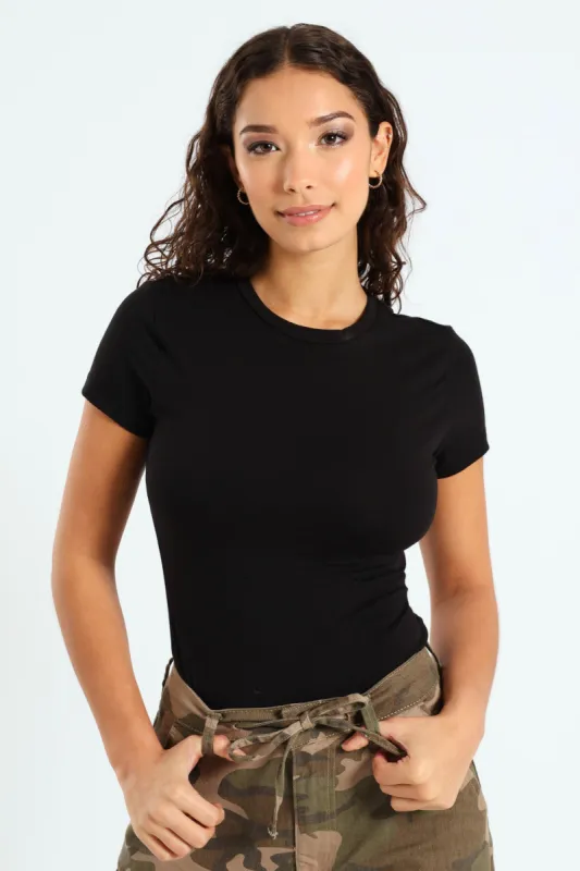 Regular Fit Basic Tee - Black sold by Edgars 