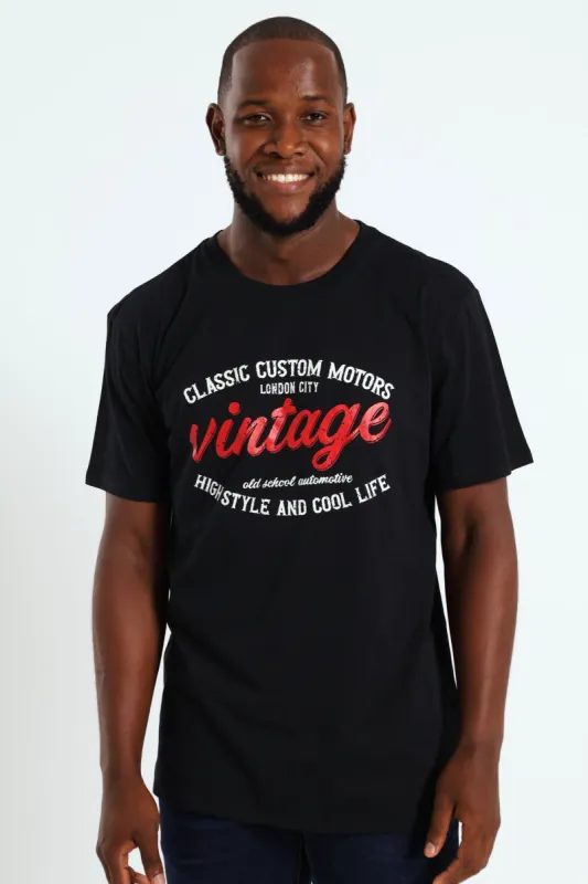 Vintage Tee - Black sold by Edgars 