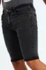Turn Up Denim Short - Black Acid sold by Edgars