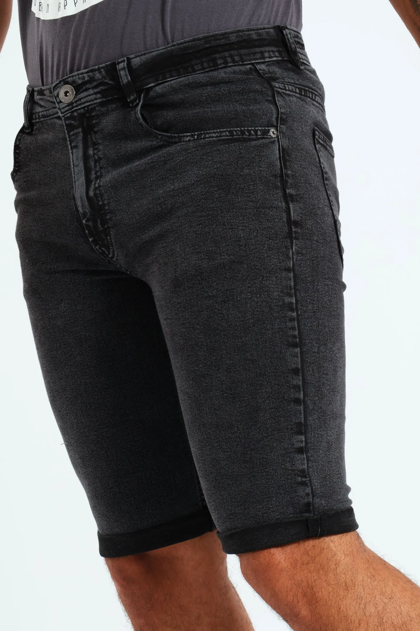 Turn Up Denim Short - Black Acid sold by Edgars product image thumbnail 2