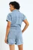Denim Shortall Jumpsuit - Mid Blue sold by Edgars