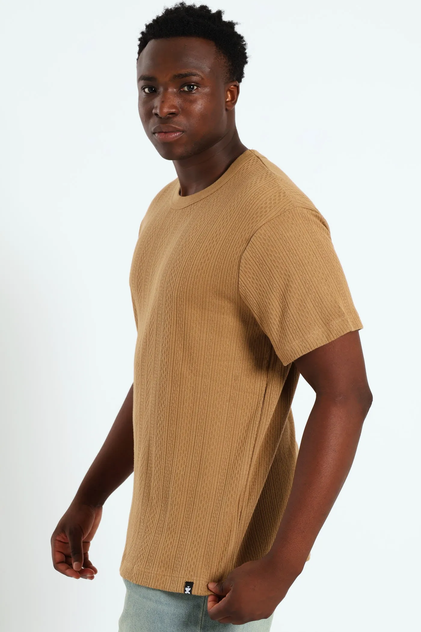 Honeycomb Pointelle Tee - Khaki sold by Edgars product image thumbnail 3