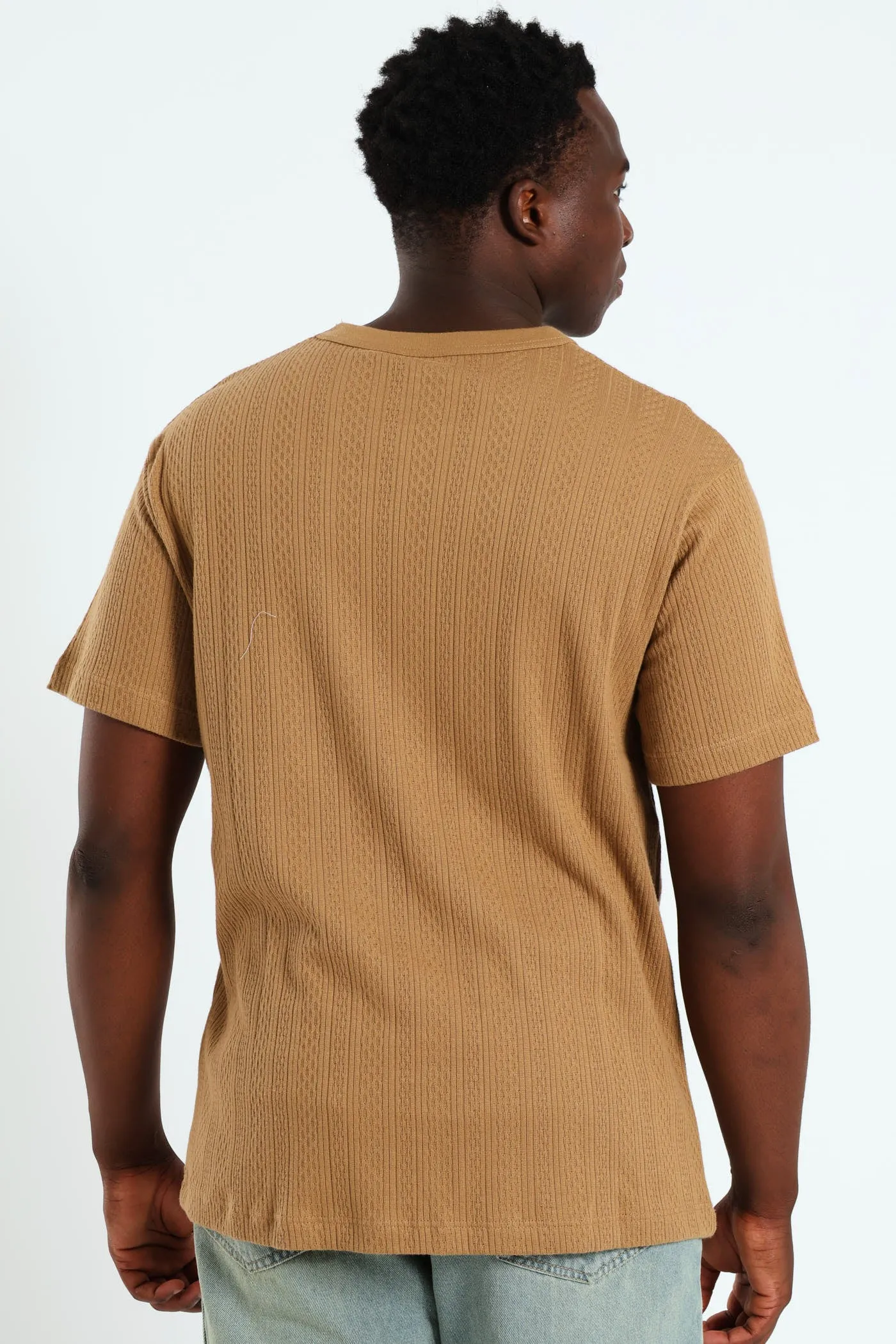 Honeycomb Pointelle Tee - Khaki sold by Edgars product image thumbnail 2