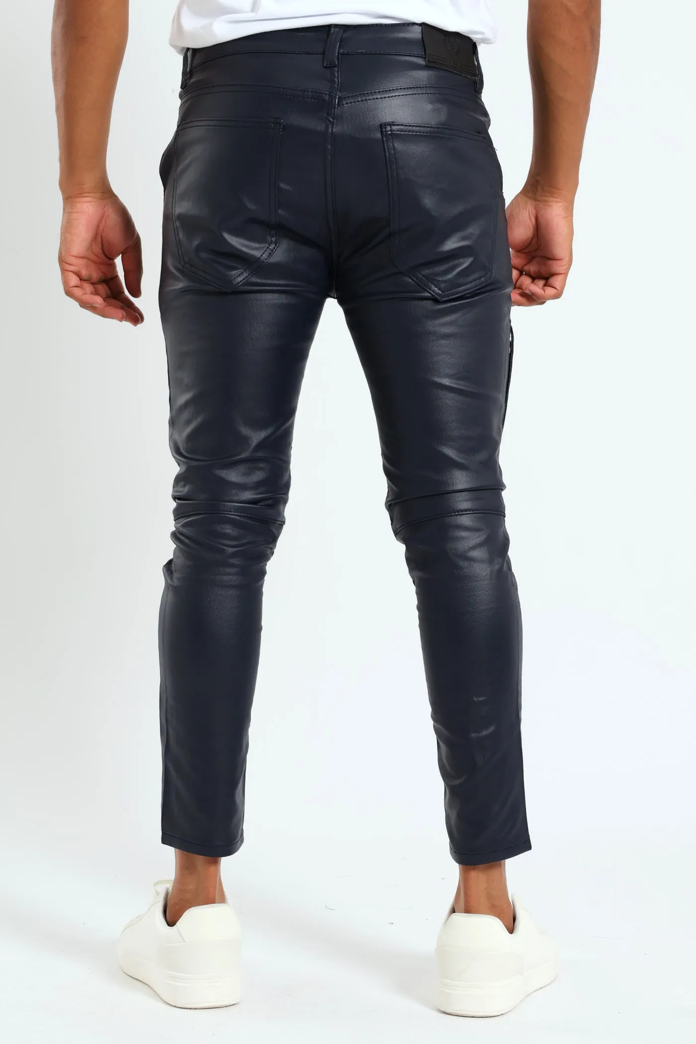 Wax Denim Biker Panel Jean - Navy sold by Edgars product image thumbnail 3