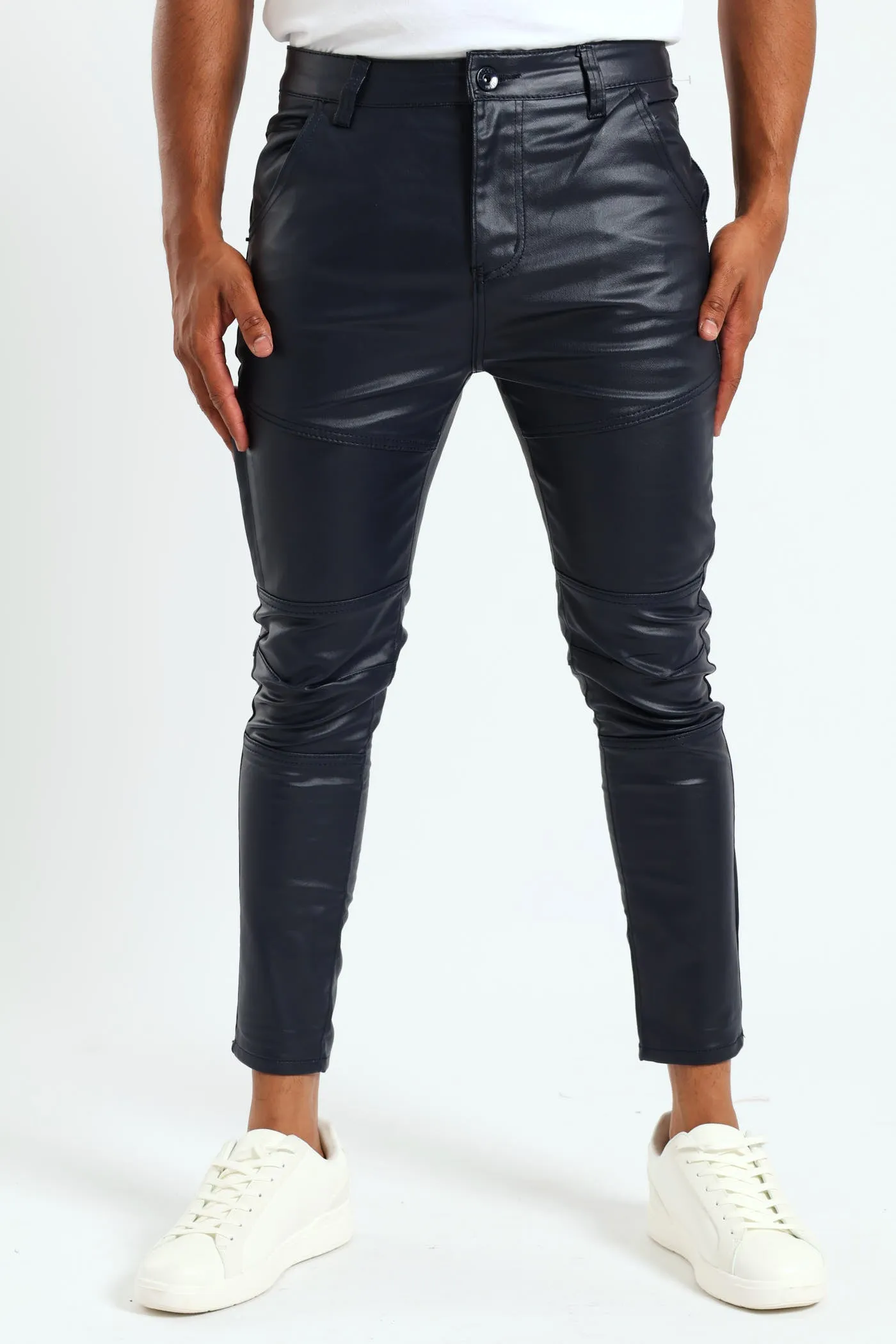 Wax Denim Biker Panel Jean - Navy sold by Edgars