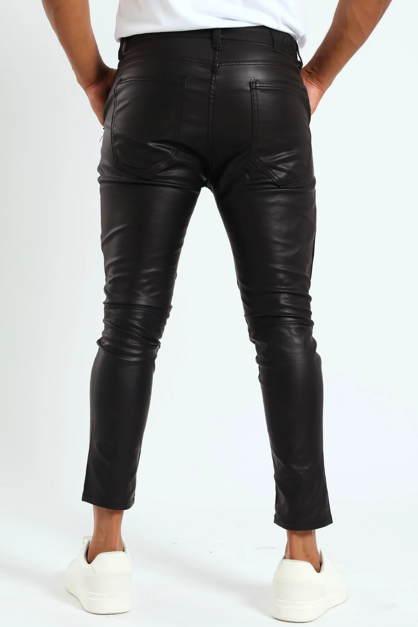 Wax Denim Biker Panel Jean - Black sold by Edgars product image thumbnail 3