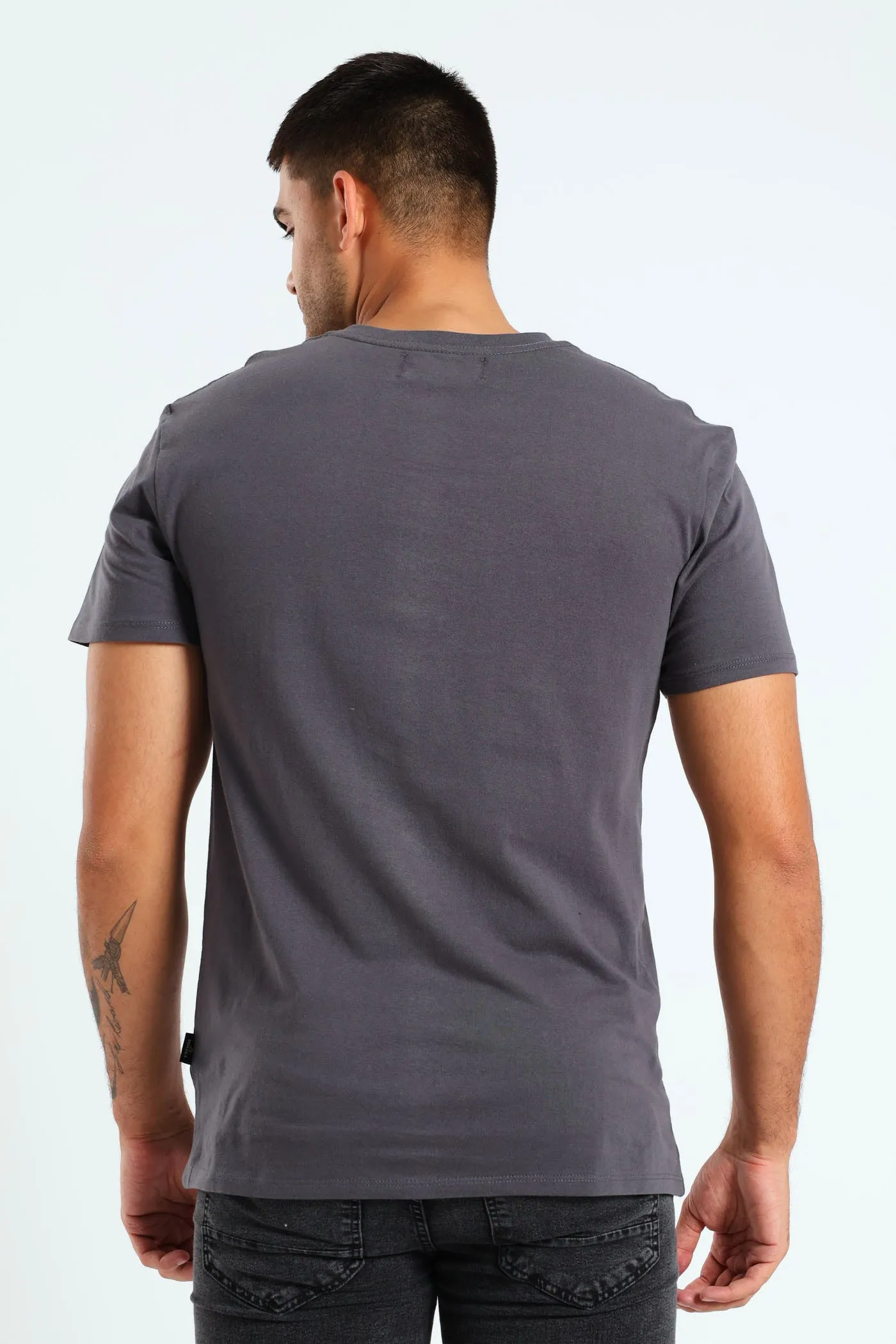 Basic Print Short Sleeve Tee - Charcoal sold by Edgars product image thumbnail 3