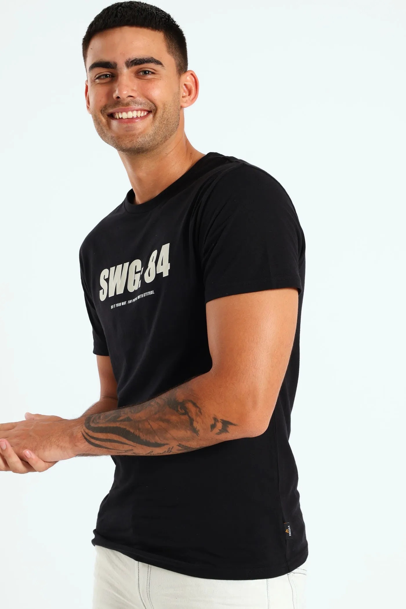 Basic Print Short Sleeve Tee - Black sold by Edgars product image thumbnail 2