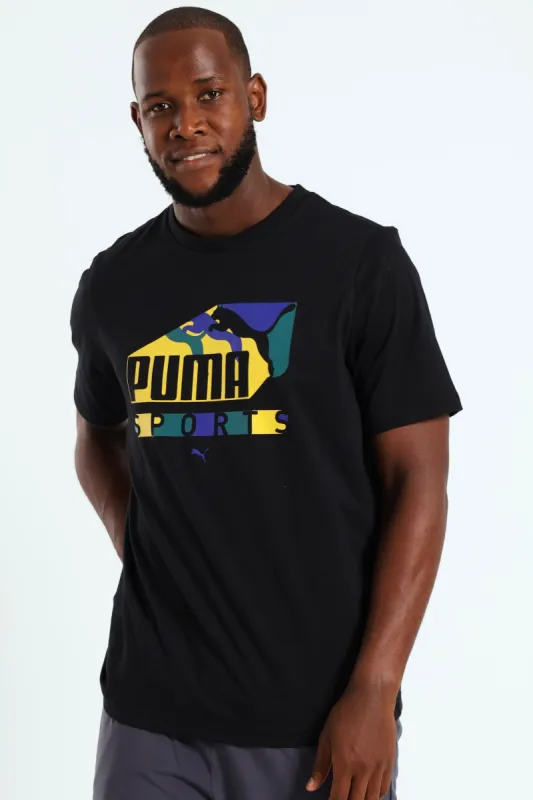 Graphics Sports Tee - Black sold by Edgars