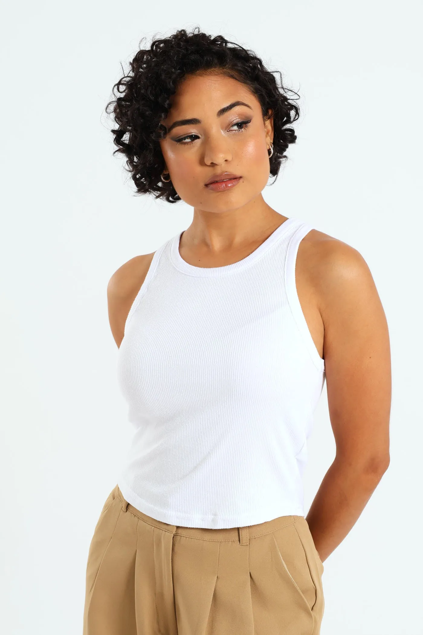 Sleeveless Tank Top - White sold by Edgars