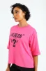 Aurélie Sequin Boxy Tee - Caramel sold by Edgars