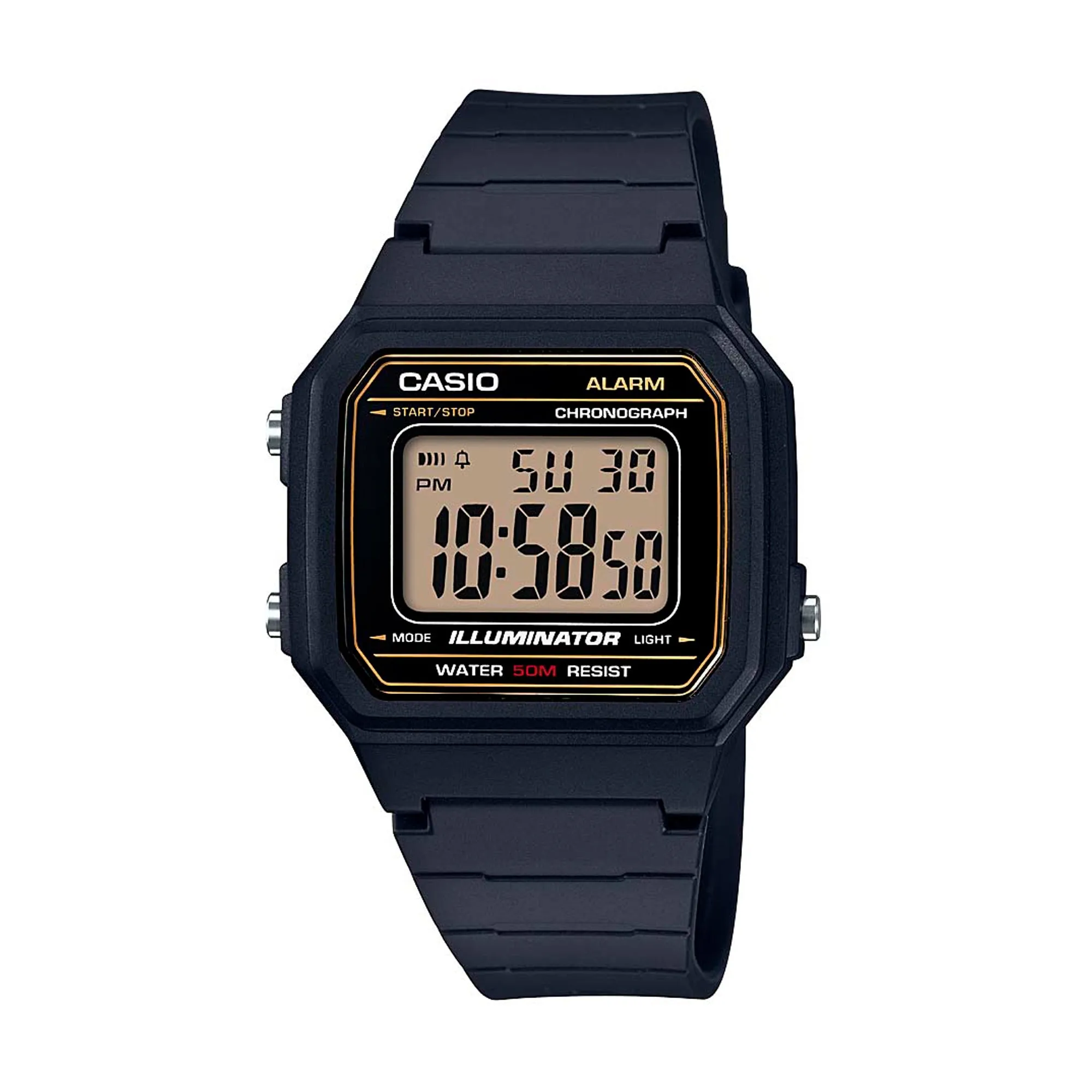Digital Square Dial Gold Watch - Black sold by Edgars