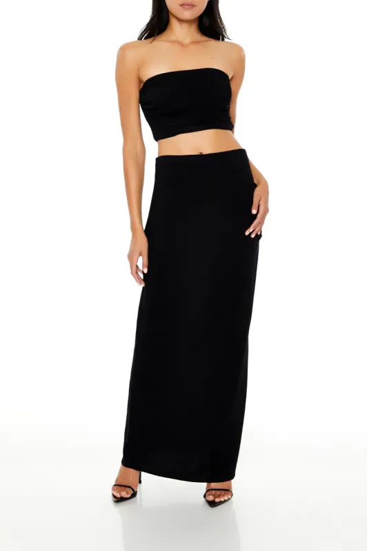 Skirt & Tube Top Set - Black sold by Edgars