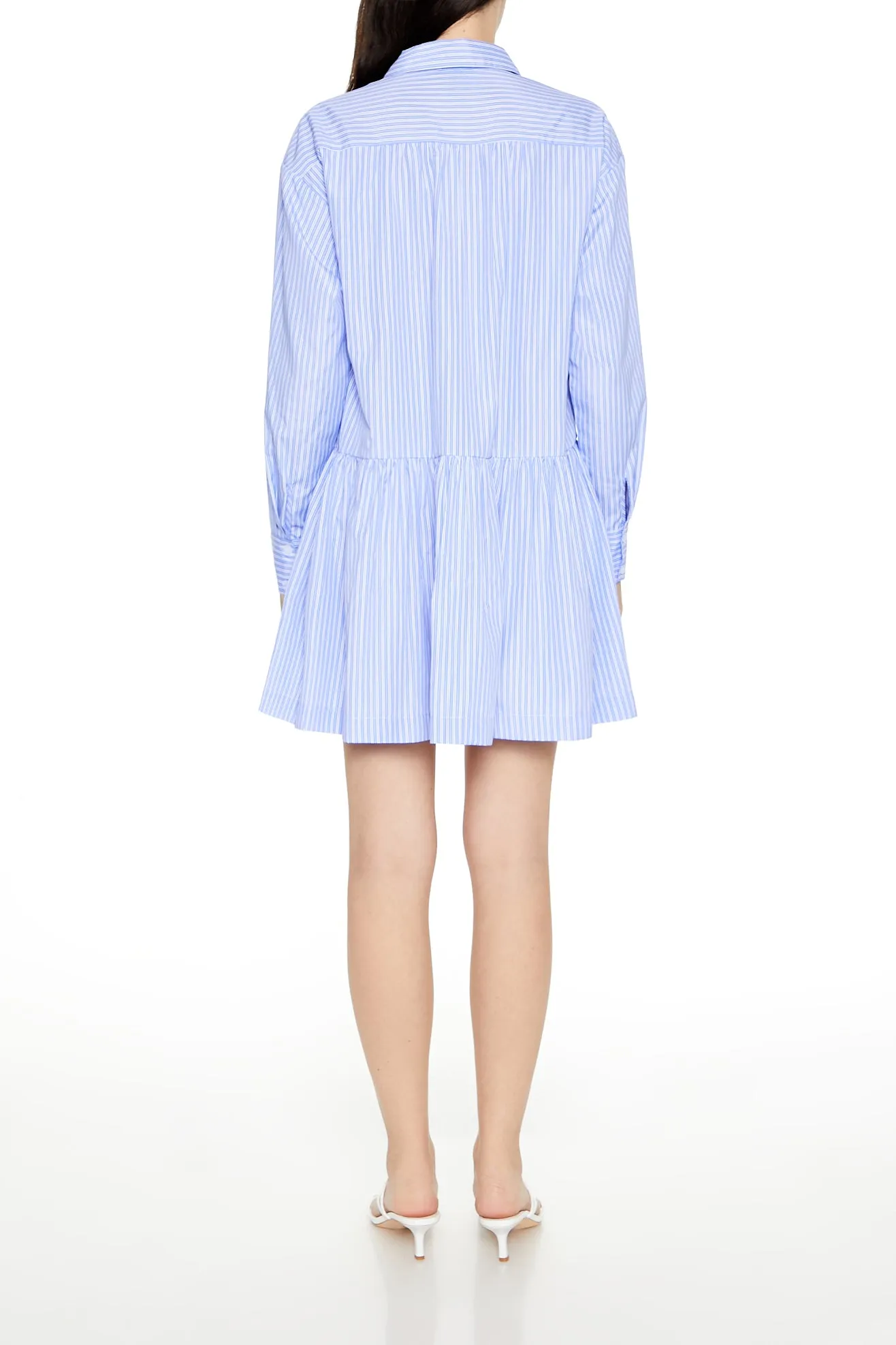 Striped Poplin Shirt Dress - Light Blue sold by Edgars product image thumbnail 3