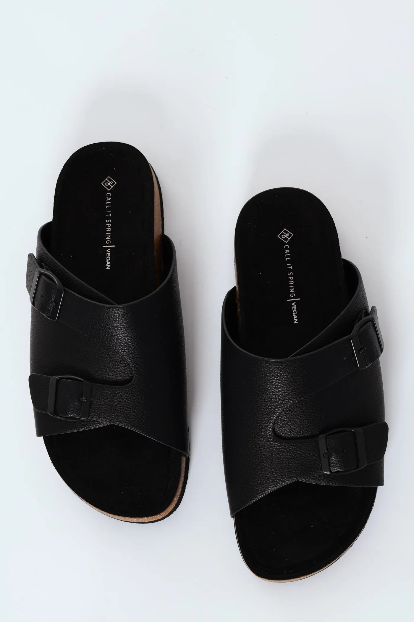 Belagio Double Strap Buckled Sandal - Black sold by Edgars