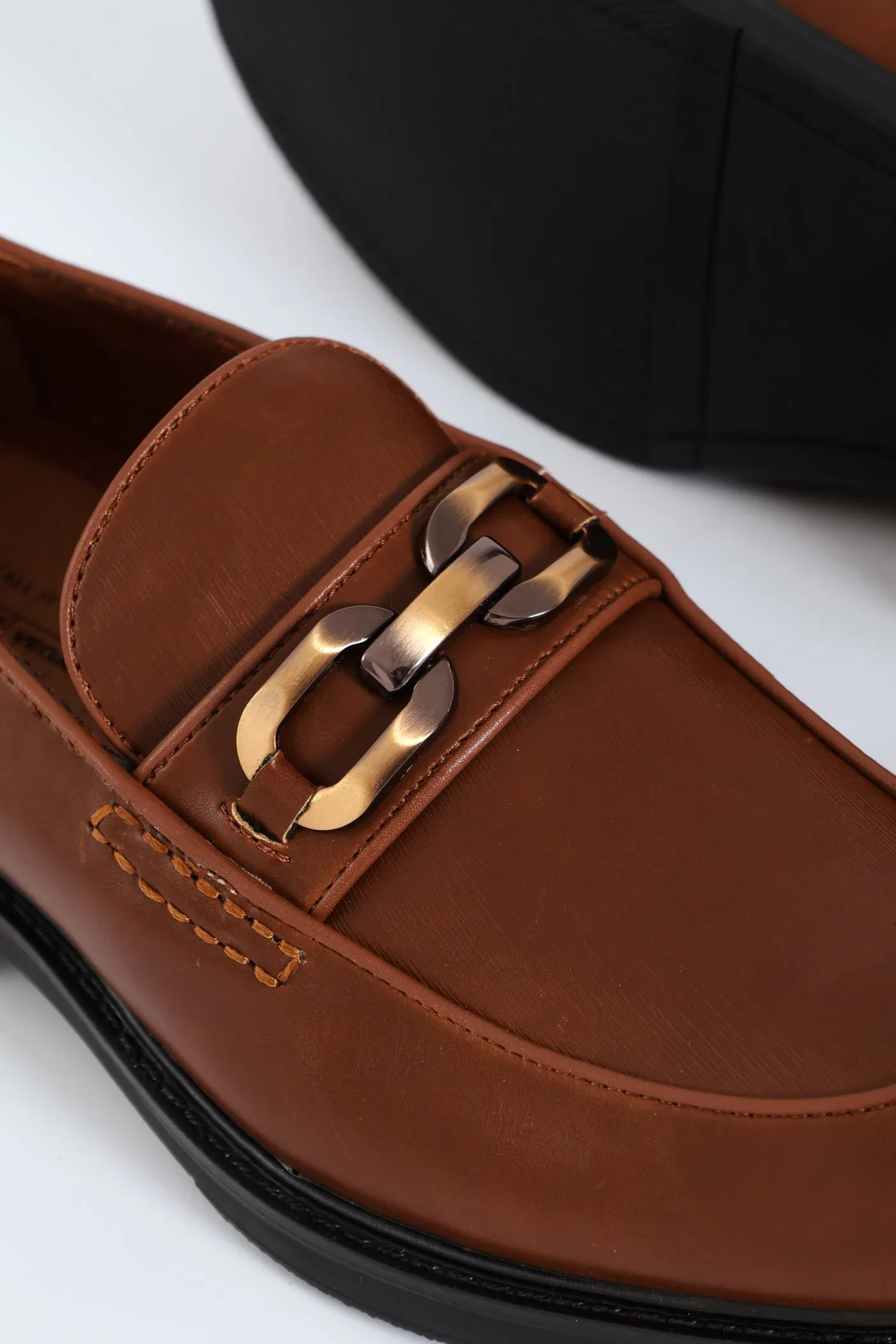 Hatton Metal Trim Heeled Slip In Loafer - Cognac sold by Edgars product image thumbnail 5