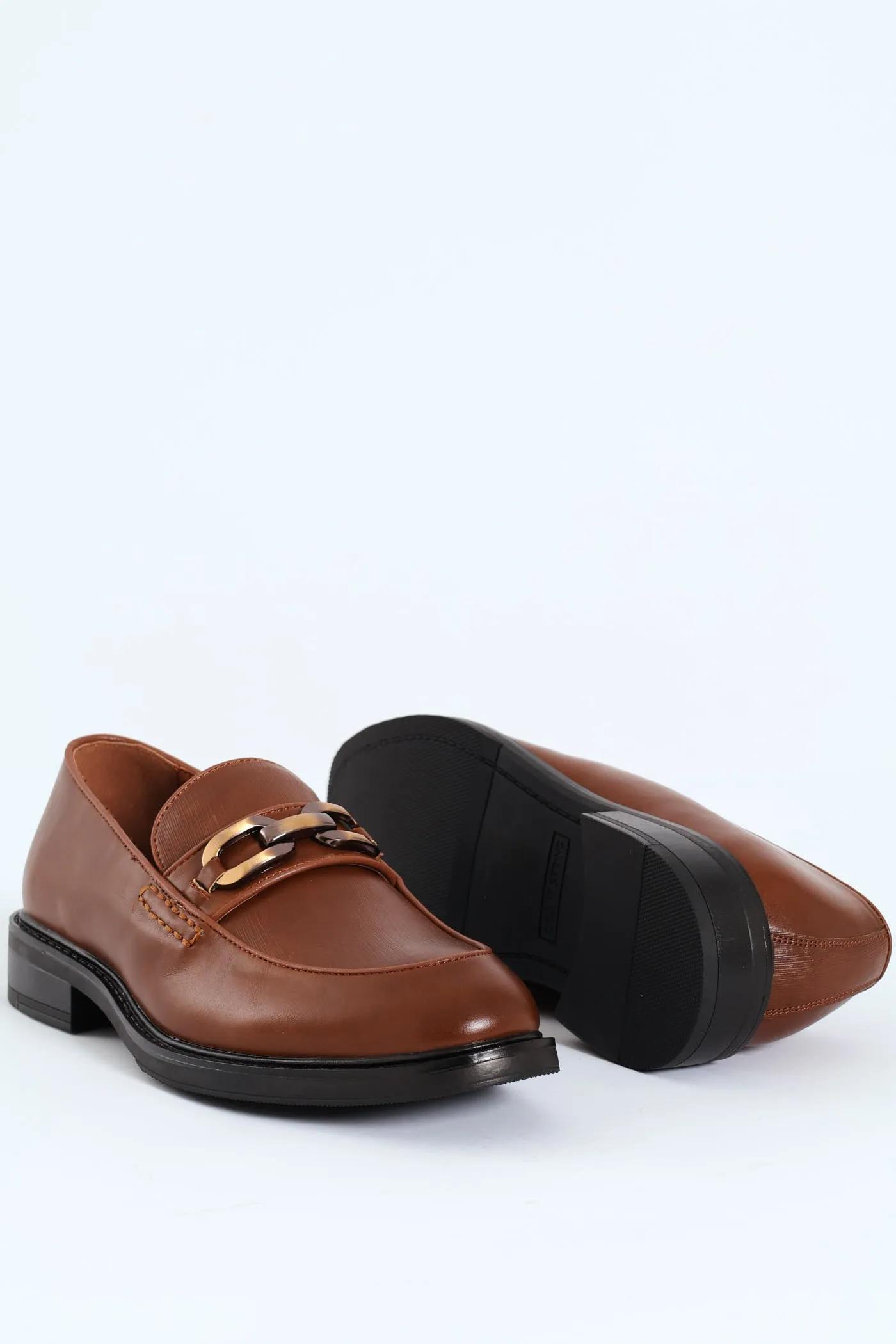 Hatton Metal Trim Heeled Slip In Loafer - Cognac sold by Edgars product image thumbnail 4