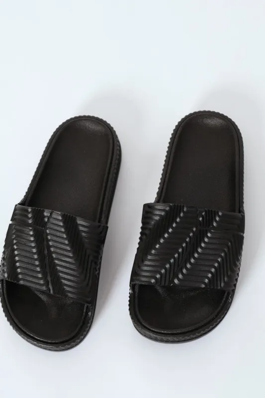 3D Slide Sandal - Black sold by Edgars