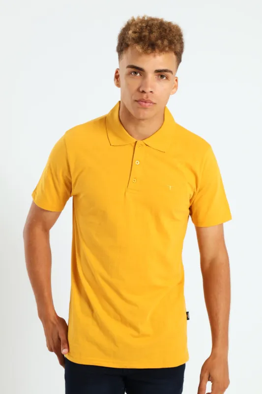 Bull Logo Golfer - Mustard sold by Edgars